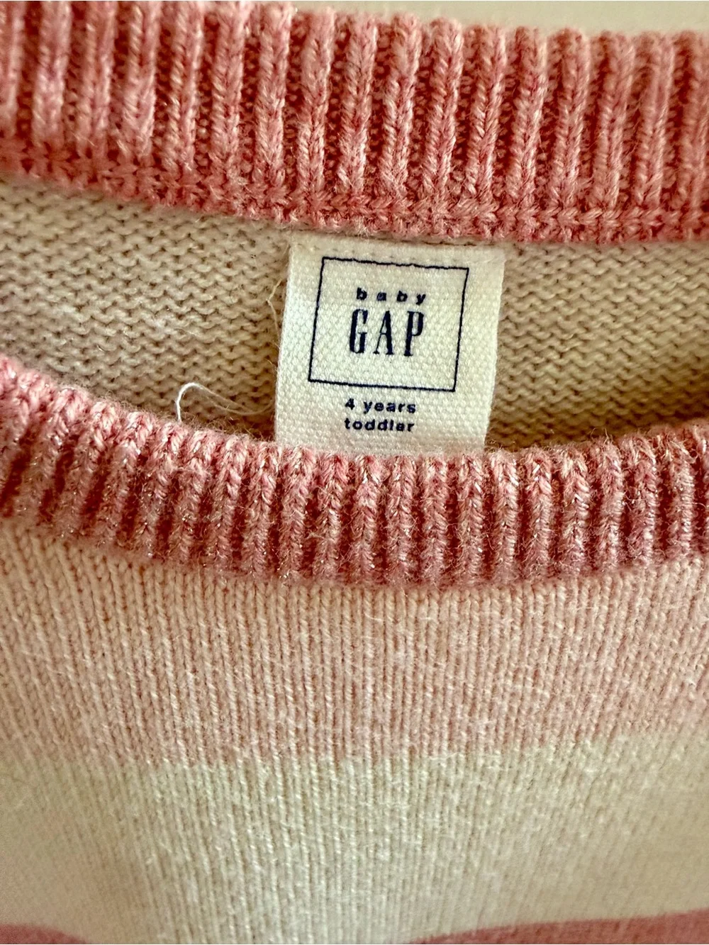 GAP Pink and Sparkles Girls Crewneck Sweater